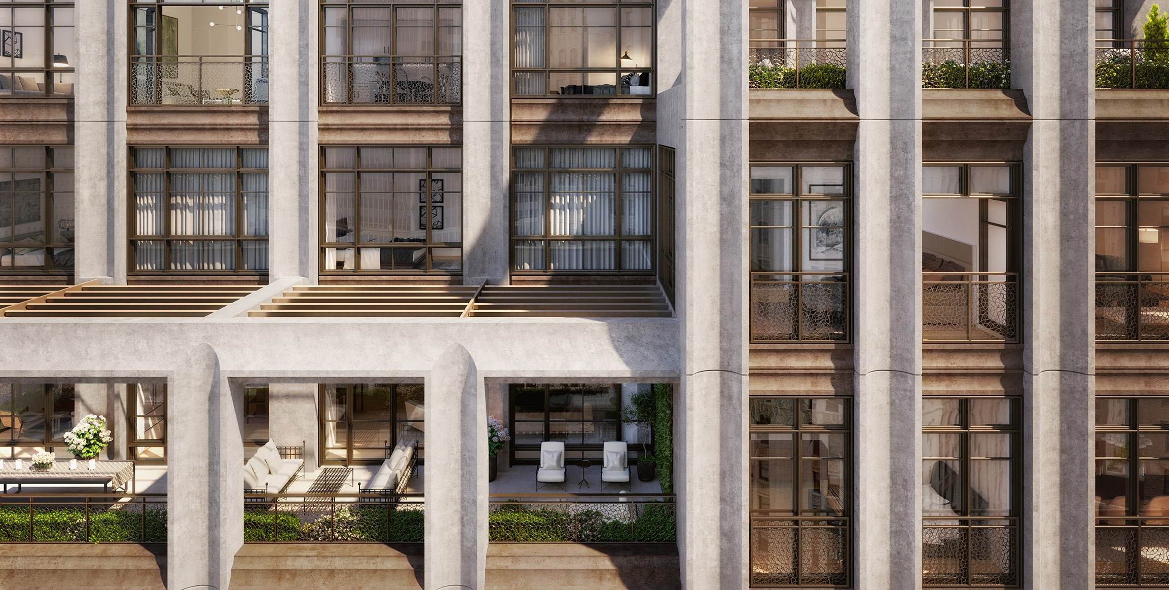 25 Park Row - loggia rendering